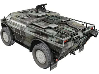 Armored Security Vehicle 3D Model preview