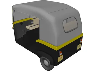 India City Car 3D Model preview