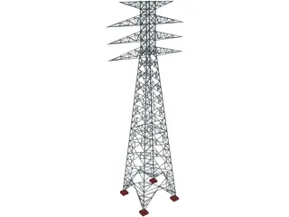Power Transmission Tower 3D Model preview