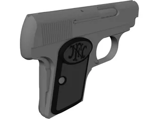 Browning 1906 Pistol 3D Model preview