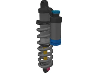 Fox Racing Shox DHX 5.0 Air Shock 3D Model preview