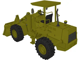 Hydraulic Loader 3D Model preview