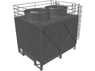 Cooler Tower 3D Model preview