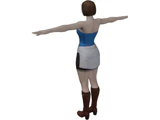 Jill Resident Evil 3 3D Model preview