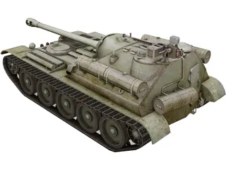 SU-101 UralMash Russian WW2 Tank 3D Model preview