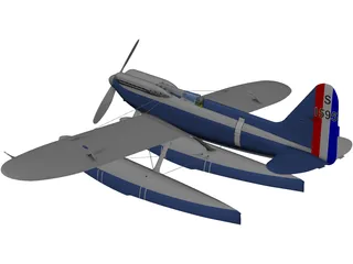 Supermarine S.6B 3D Model preview