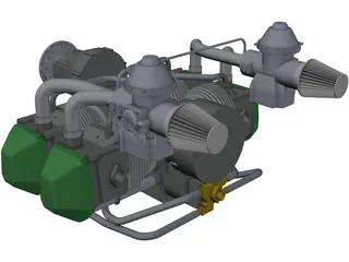 Rotax 912 Engine 3D Model preview