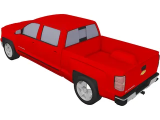 Chevrolet Silverado Crew Cab (2014) 3D Model preview