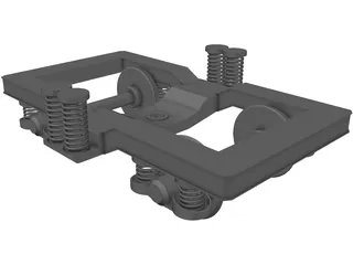 Railroad Bogie 3D Model preview
