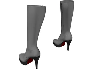Woman Shoes 3D Model preview