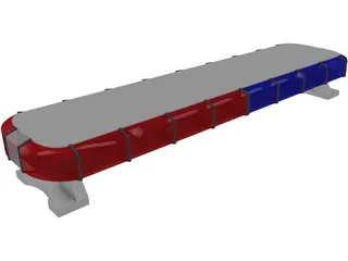 Whelen Edge Police Lightbar 3D Model preview