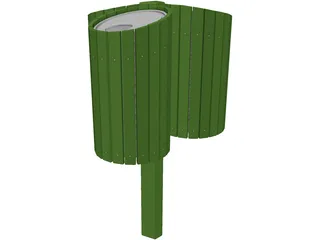 Recycle Bin 3D Model preview