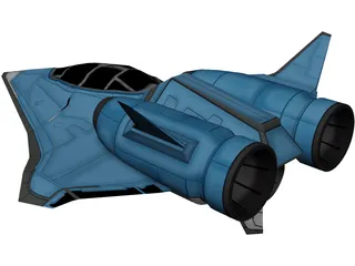 Aliens Spaceship 3D Model preview