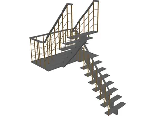 Stair 3D Model preview