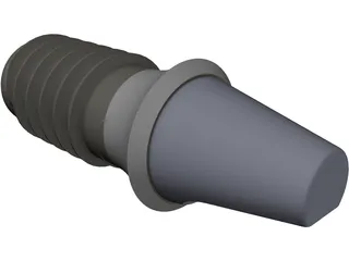 Dental Implant with Abutement 3D Model preview