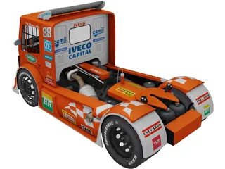 Iveco Stralis Scuderia Iveco 3D Model preview