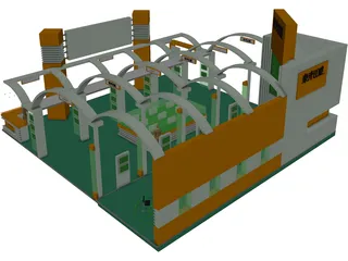 Pump Station 3D Model preview