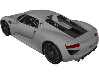 Porsche 918 Spyder (2015) 3D Model preview