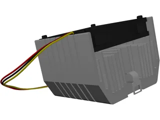 CPU Cooler 3D Model preview