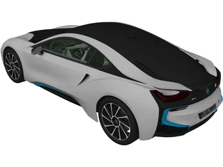 BMW i8 (2015) 3D Model preview
