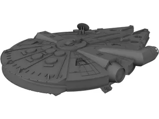 Star Wars Millenium Falcon YT-1300 3D Model preview