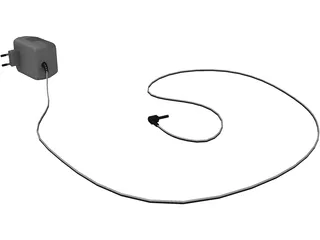 AC/DC Adapter Socket 3D Model preview
