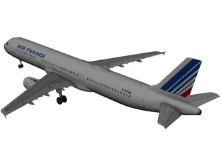 Airbus A320 Air France 3D Model preview
