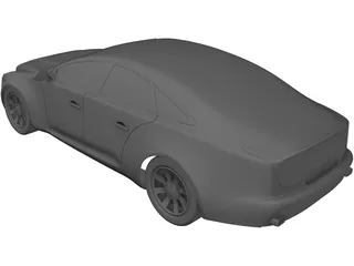 Jaguar XJ (2012) 3D Model preview
