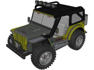 Jeep Wrangler 4x4 Expedition 3D Model preview