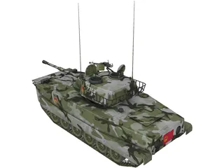 WZ-213 Type 99 Dragon Lance Modern Chinese Tank 3D Model preview