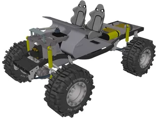 Tamiya Mountain Rider RC Truck 3D Model preview