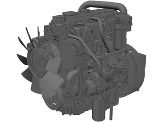 Perkins 1104d 3D Model preview