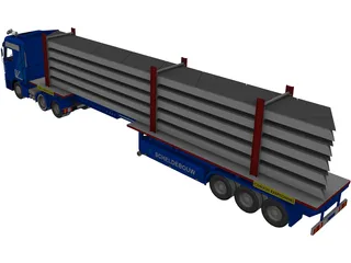 Mercedes-Benz Convoy Exeptionnel 3D Model preview