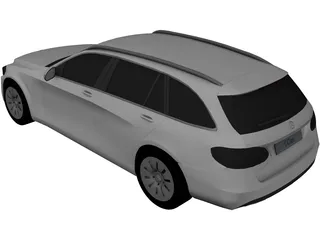Mercedes-Benz C-Class Estate (2014) 3D Model preview