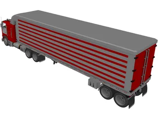 Freightliner Truck 3D Model preview