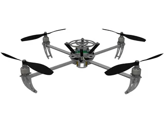 Talon Quad RC Heli Drone 3D Model preview