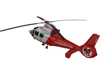 Eurocopter AS-365 Air Ambulance 3D Model preview