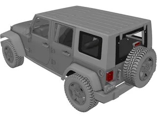 Jeep Wrangler Unlimited 3D Model preview