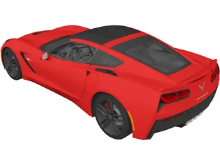 Chevrolet Corvette Stingray C7 (2014) 3D Model preview