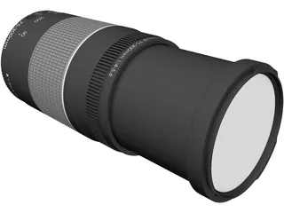 Canon Zoom Lens EF 75-300mm 1:4-5.6 3D Model preview