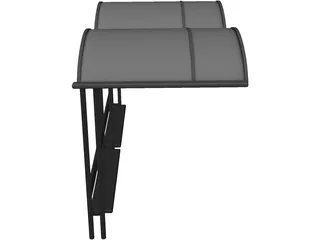 Bus Stand 3D Model preview