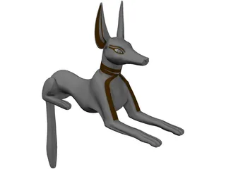 Anubis Statue 3D Model preview