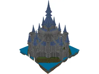 Zelda Castle 3D Model preview