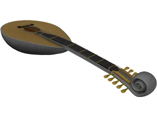 Lute 3D Model preview