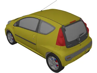 Peugeot 107 3D Model preview
