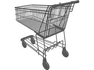 Shopping Trolley 3D Model preview