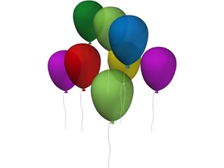 Balloons 3D Model preview