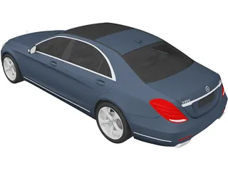 Mercedes-Benz S-Class S350 Bluetec (2014) 3D Model preview