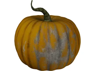 Pumpkin Head Halloween 3D Model preview
