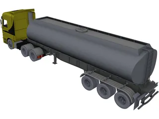 Mercedes-Benz Tank Truck 3D Model preview